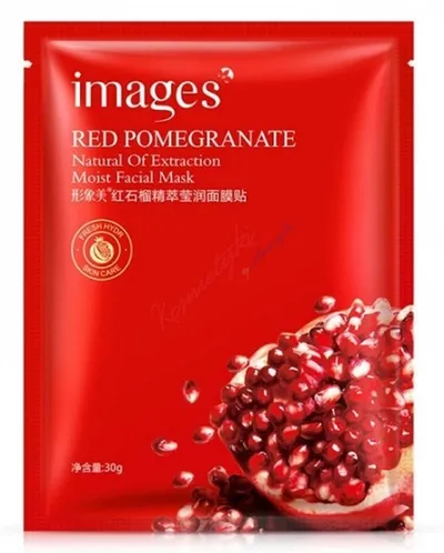 Images Red Pomegranate, Moist Facial Mask (Maska w płachcie z ekstraktem z czerwonego granatu)