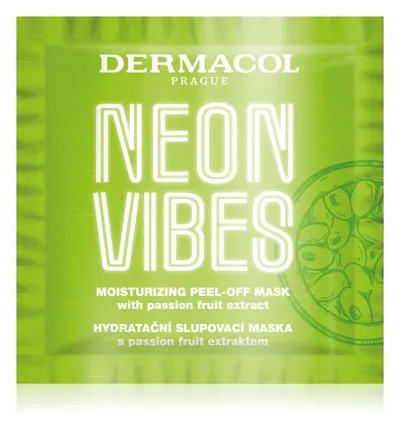 Dermacol Neon Vibes, Moisturizing Peel-off Mask with Passion Fruit Extract (Maska złuszczająca o działaniu nawilżającym)