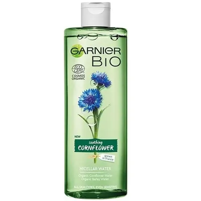 Garnier Bio, Sooting Cornflower Micellar Water (Kojący płyn micelarny z bławatkiem)