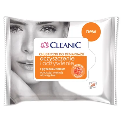 Cleanic Oczyszczenie i odżywienie, Chusteczki do demkijażu