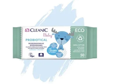 Cleanic Baby Eco Probiotical Wet Wipes (Nawilżane chusteczki dla niemowląt i dzieci)