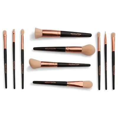 Revolution Beauty (Makeup Revolution) Ultra Value 10 Piece Brush Set (Zestaw 10 pędzli do makijażu)