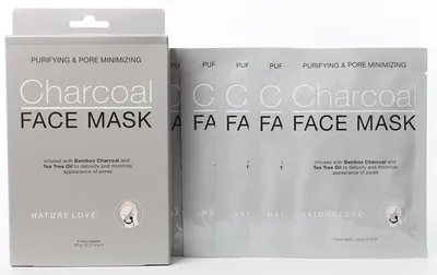 Nature Love Purifying & Pore Minimizing Charcoal Face Mask (Maseczka w płacie)