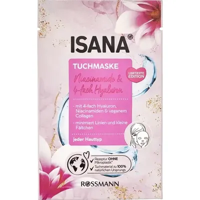 Isana Tuchmaske Niacinamide & 4-fach Hyaluron (Maska w płachcie)