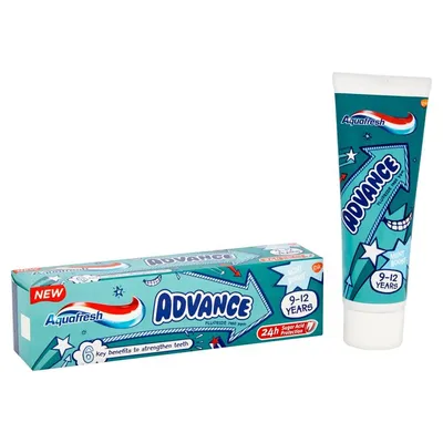 Aquafresh Advance 9-12 Years Kids Toothpaste (Pasta do zębów dla dzieci 9-12 lat)