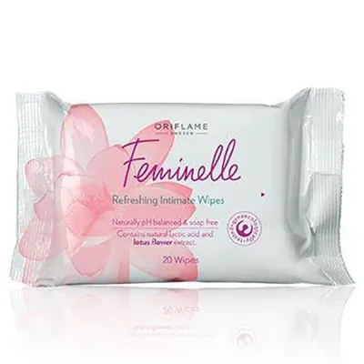 Oriflame Feminelle, Refreshing Intimate Wipes (Odświeżające chusteczki do higieny intymnej)