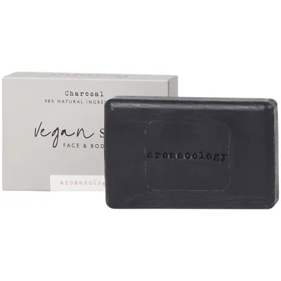 Action Aromacology, Charcoal Face & Body Vegan Soap (Wegańskie mydło w kostce)