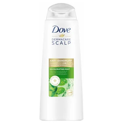 Dove Dermacare Scalp, Anti-dandruff Shampoo 2 in 1 Invigorating Mint (Przeciwłupieżowy szampon 2 w 1)