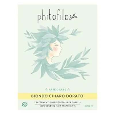 Phitofilos Biondo Chiaro Dorato Arte d’erbe [Light Golden Blond] (Mieszanka ziołowa do farbowania na jasnozłoty blond)
