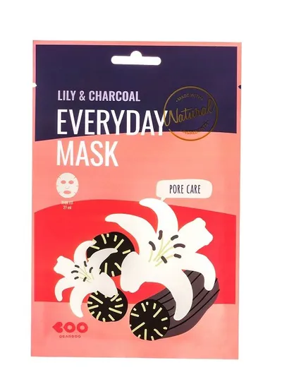 Dearboo Lily & Charcoal Everyday Mask (Łagodząca maska w płachcie)
