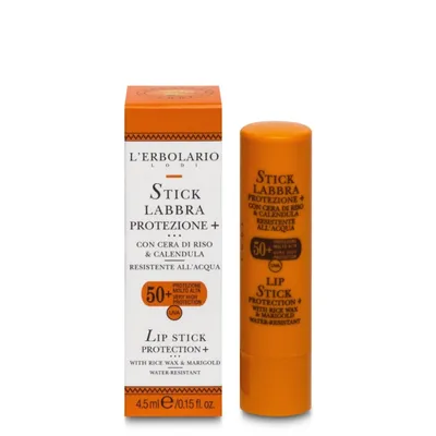 L'Erbolario Solare, Stick Labbra Protezione +,Con Cera Di Riso & Calendula SPF 50+ (Ochronny balsam do ust)