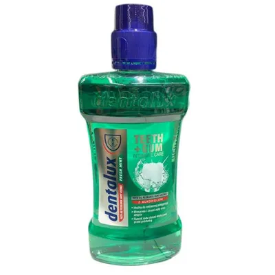 Dentalux Teeth & Gum Care Fresh Mint Mouthash (Płyn do płukania jamy ustnej z alkoholem)