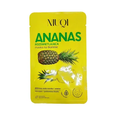 Niuqi Rozświetlająca maska na tkaninie `Ananas`