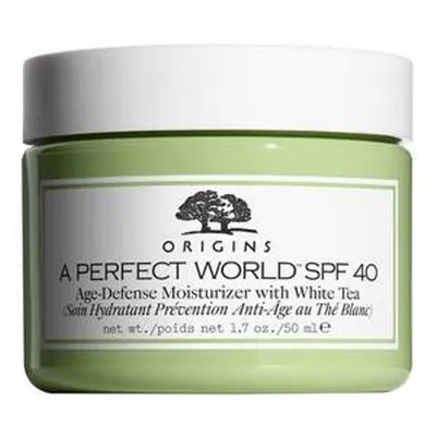 Origins A Perfect World, Age-defense Moisturizer with White Tea SPF 40 (Krem nawilżający z filtrem przeciwsłonecznym)