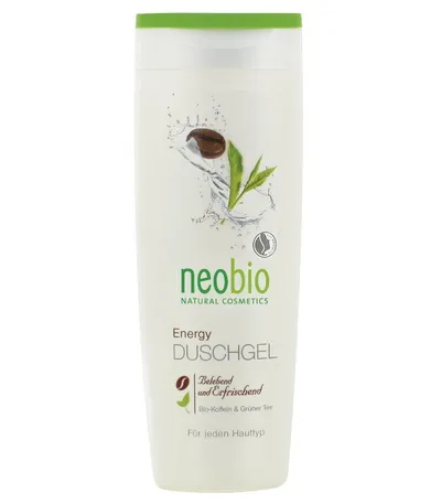 Neobio Natural Cosmetics Energy Duschgel Belebend und Erfrischend Bio-Koffein & Grüner Tee für jeden Hauttyp (Orzeźwiający żel pod prysznic z bio-kofeiną i zieloną herbatą)