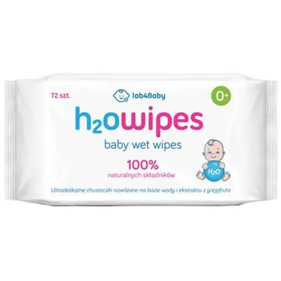 Lab4Baby H2Owipes (Chusteczki nawilżane wodą 100% naturalne dla dzieci i niemowląt)