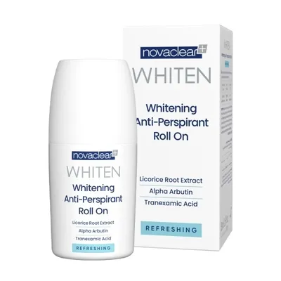 Novaclear Whiten, Refreshing Whitening Anti-Perspirant Roll On (Rozjaśniająco- odświeżający antyperspirant w kulce)