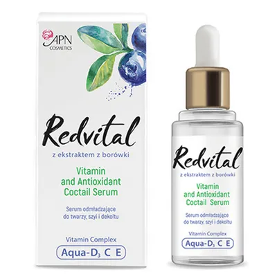 APN Cosmetics Redvital, Vitamin and Antioxydant Coctail Serum (Serum odmładzające do twarzy, szyi i dekoltu)