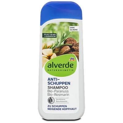 Alverde Anti Schuppen, Shampoo mit Paranuss & Rosmarin (Szampon przeciwłupieżowy z orzechem brazylijskim i rozmarynem)