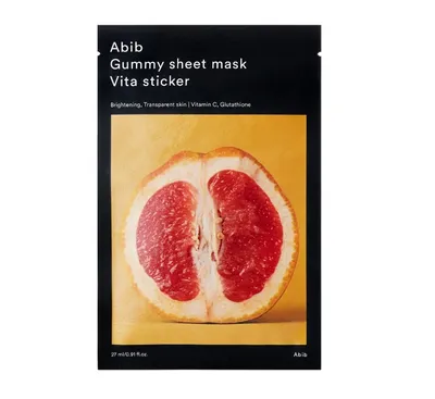 Abib Vita Sticker, Gummy Sheet Mask (Rozświetlająca maska w płachcie z witaminą C i glutationem)