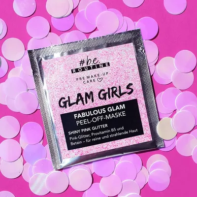 B.e. Routine Pre Make-up Care,  Glam Girls Fabulous Glam Glitzer Peel Off Maske (Maseczka peel-off z błyszczącymi drobinkami)