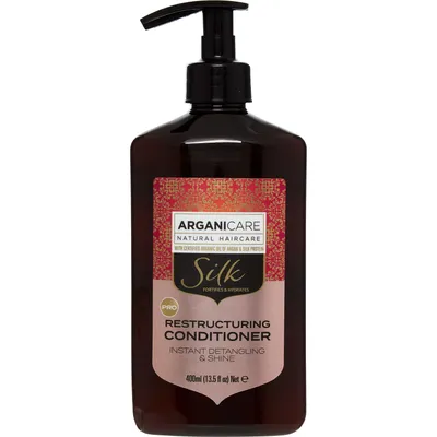 Arganicare Silk, Restructuring Conditioner (Odżywka do włosów bardzo suchych z jedwabiem)