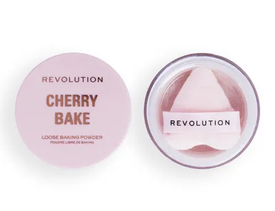 Revolution Beauty (Makeup Revolution) Y2K Baby, Cherry Bake Loose Powder & Puff (Sypki puder matujący)