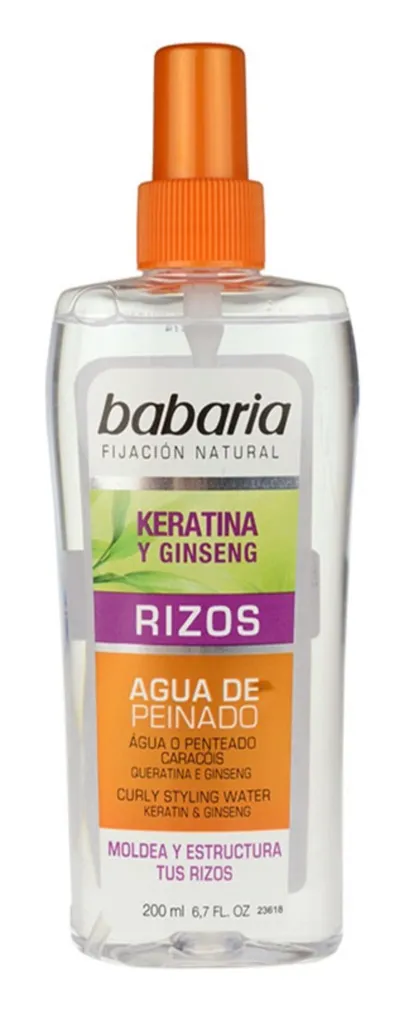 Babaria Natural Cosmetics Curly Styling Water Keratin & Ginseng (Lakier do włosów mocno utrwalający)
