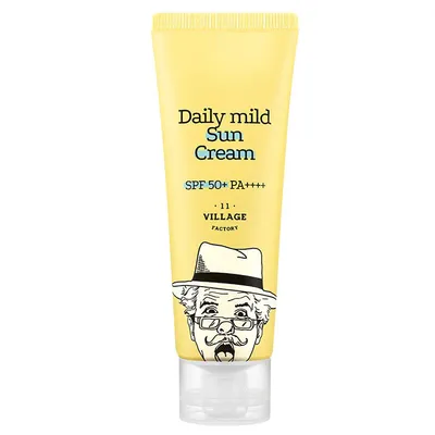 11 Village Factory Daily Mild Sun Cream SPF50+ PA++++ (Krem nawilżający i przeciwsłoneczny)