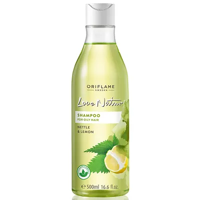 Oriflame Love Nature, Shampoo with Nettle & Lemon for Oily Hair (Szampon z pokrzywą i cytryną do włosów przetłuszczających się)