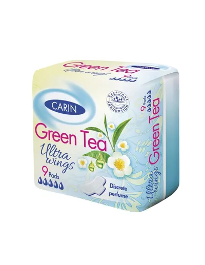Carin Green Tea Ultra Wings (Podpaski z ekstraktem z zielonej herbaty)