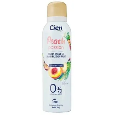 Cien Peach Passion Deodorant Spray  24h (Dezodorant o zapachu brzoskwini i marakui)
