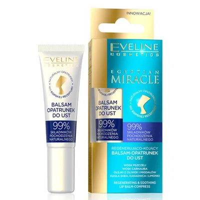 Eveline Cosmetics Egyptian Miracle, Regenerująco-kojący balsam-opatrunek do ust