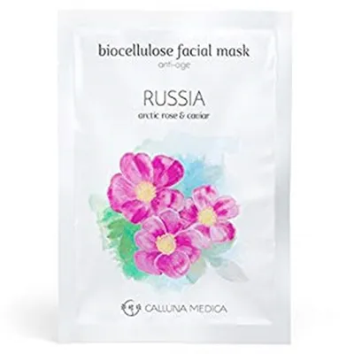 Calluna Medica Anti-age Biocellulose Facial Mask Russia Arctic Rose & Caviar (Maseczka przeciwstarzeniowa `Rosja`)