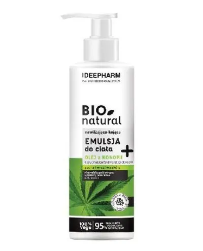 Instytut dermokosmetyków Ideepharm Sp. z o.o. Bio Natural, Nawilżająco-kojąca emulsja do ciała  `Olej z konopii`