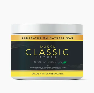 Laboratorium Natural Wax Classic, Maska do włosów i skóry głowy do włosów niefarbowanych