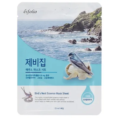 Esfolio Bird's Nest Essence Mask Sheet (Nawilżająco-regenerująca maska w płachcie z ekstraktem z ptasich gniazd)
