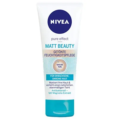 Nivea Pure Effect, Matt Beauty (2w1 Matujący krem nawilżający + lekki podkład)