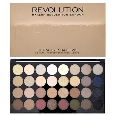 Revolution Beauty (Makeup Revolution) Ultra Eyeshadows, Flawless (Profesjonalna paleta 32 cieni do powiek)