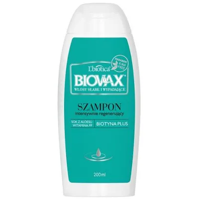 L'biotica Biovax Szampon intensywnie regenerujący do włosów słabych i wypadających