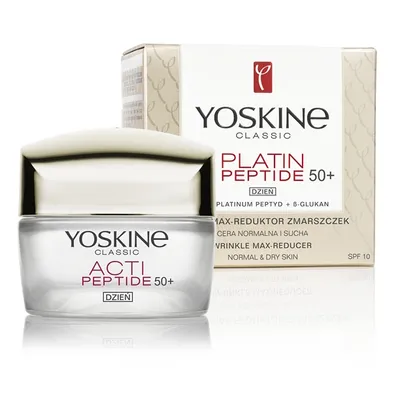 Yoskine Platin Peptide 50+, Wrinkle Max-Reducer (Krem-reduktor zmarszczek na dzień do cery normalnej i suchej  50+)