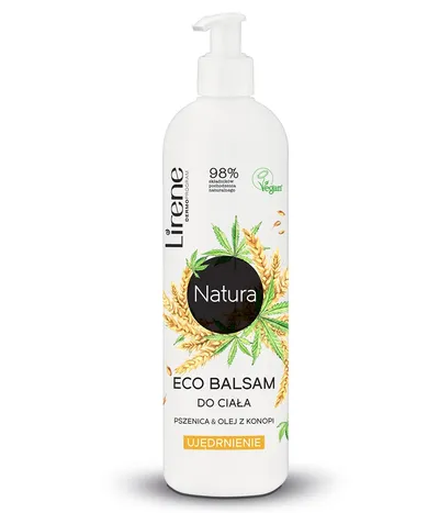 Lirene Dermoprogram Natura, Eco balsam do ciała `Pszenica i olej z konopii`