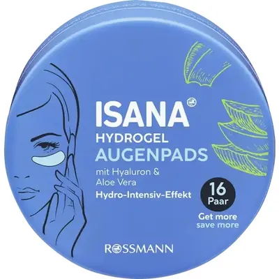 Isana Hydro-Intensiv-Effekt, Hydro Gel Eye Pads with  Hyaluron & Aloe Vera (Hydrożelowe płatki pod oczy)