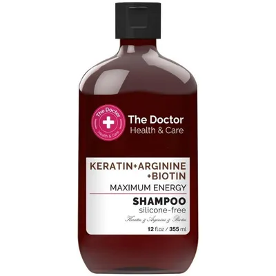 The Doctor Health & Care Shampoo Keratin + Argininie + Biotin Maximum Energy (Szampon do włosów Wzmacniający `Keratyna i arginina`)