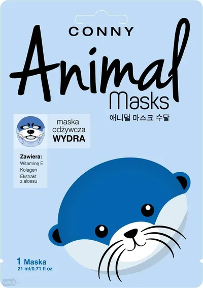 Conny Animal Masks, Wydra, Maska odżywcza do twarzy