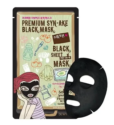 Dewytree Premium Synake Black Sheet Mask (Liftingująca maska do twarzy w płachcie)