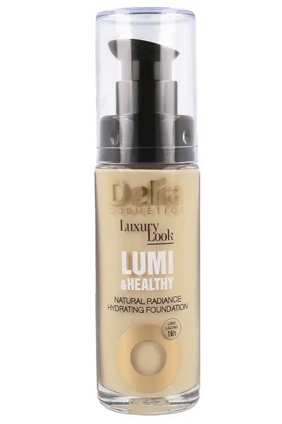 Delia Luxury Look Lumi & Healthy, Płynny podkład rozświetlająco-nawilżający
