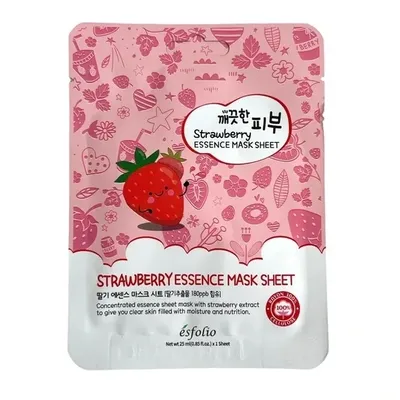 Esfolio Strawberry Essence Mask Sheet (Nawilżająca maseczka w płachcie z ekstraktem z truskawki)