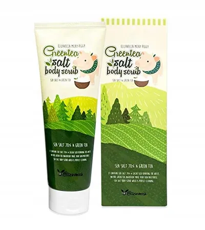 Elizavecca Milky Piggy, Greentea Salt Body Scrub (Peeling do ciała)