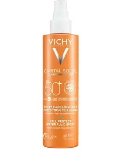 Vichy Capital Soleil, Cell Protect Water Fluid Spray SPF50+ (Lekki spray ochronny)